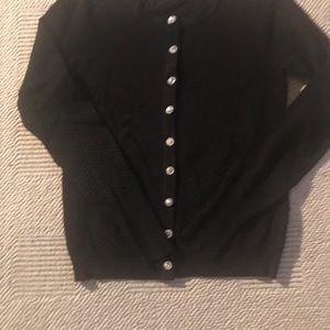 Zara textured cardigan with rhinestone and pearls